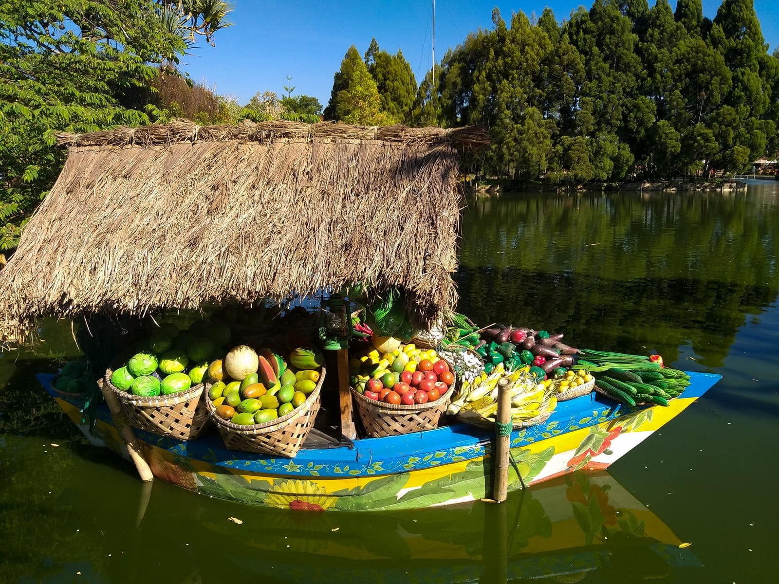 Stichting World Water Community non profit Foundation A boat with fruit on it.
